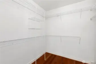 Primary walk-in closet.
