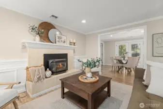 gas burning fireplace