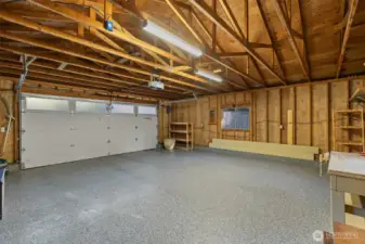 Don't miss the epoxy in the 2 car garage!