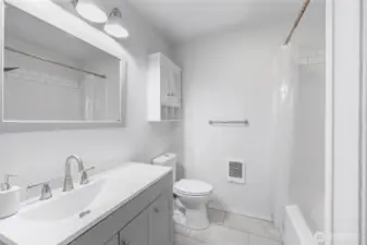 Primary bathroom with tub/shower.