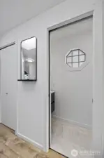 1/2 Bath on main finished with marble