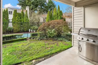 Paito with storage closet