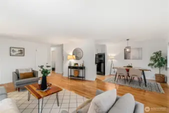 Spacious main living area offering an easy, open flow for everyday living and entertaining.