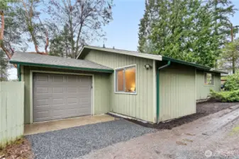 Alley for easy access to garage and back yard.