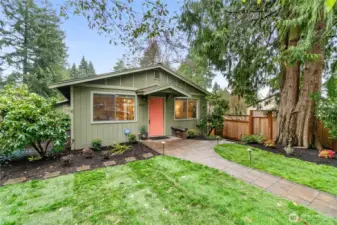 Gorgeous trees and shrubs strike the perfect balance of woods and light!