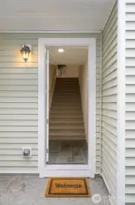 Enter from garage or covered front porch