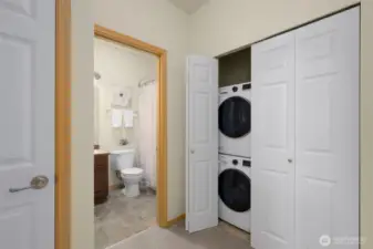 Laundry Room in hall closet
