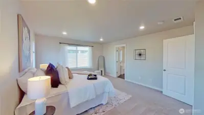 Primary bedroom. Staged.