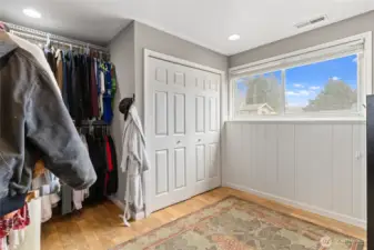 Huge walk in closet in primary.
