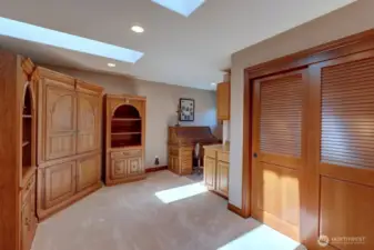 This large bedroom/office opens off library.