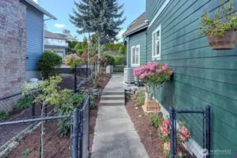 Professionally landscaped yard wraps the property.