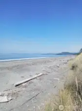 View along the Beach looking North towards the San Juan Islands