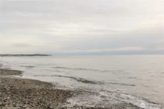 On the Beach looking south towards to the Olympic Mountains.