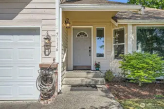 Inviting Entry  Step up to a welcoming front entry that sets the tone for the charm and comfort found throughout the home. The perfect place to greet guests and feel right at home.