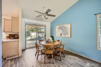 Effortless Entertaining  The dining room is perfectly positioned just off the kitchen, making mealtime and hosting a breeze. With ample space and a warm ambiance, it’s ideal for both casual dinners and special gatherings.