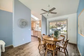 Indoor-Outdoor Flow  A convenient sliding glass door leads directly from the dining room to the back deck—seamlessly blending indoor comfort with outdoor living. Perfect for summer barbecues or morning coffee in the fresh air.