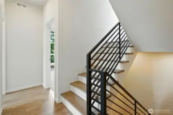 Half Bath off the Living, Kitchen and Dining rooms
