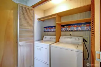 Laundry located just inside the garage door