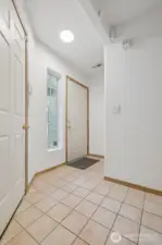 The formal entry is adjacent the spacious 1 car garage.