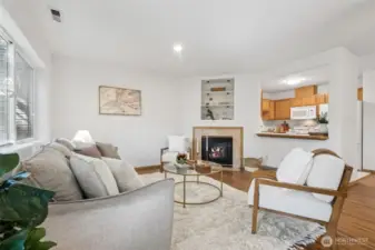 Love the open concept where the host can enjoy conversations with their guests.