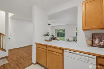 There is great natural light coming from the patio doors and back windows.
