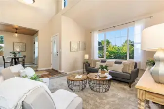Vaulted ceilings elevate this space!