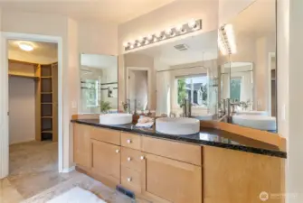 Dual sink vanity.