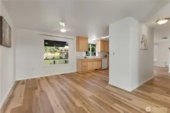 Spacious dining area.