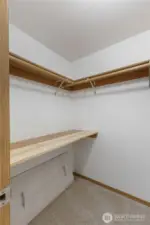 Walk-in closet for abundant storage.
