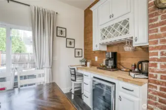 Coffee area, beverage area, cooler