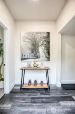 Hallway at back entry