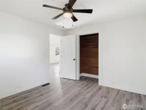 Bedroom one with closet