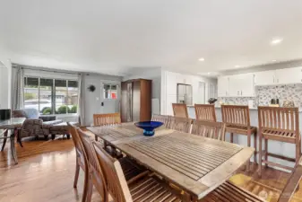 Open dining space with room for a full-size table, perfect for gatherings, holidays, and everyday meals.