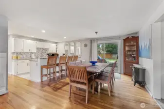 Open living, dining, and kitchen layout creates an easy flow for everyday living and entertaining.