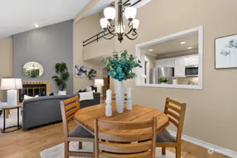 View from dining room into living room.