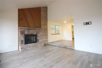 Living room looking at the dining room entry