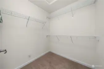 Primary walk-in closet, sweet!