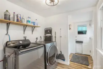 Main floor laundry area.