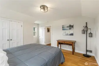 One of three upper level bedrooms.