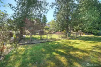 The .456 acre lot is fenced. Some sections of fencing may be set back from actual property lines.