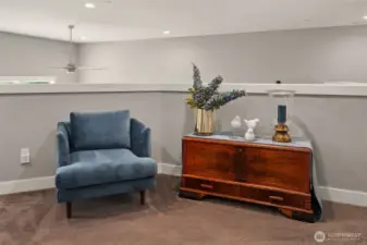 Upstairs has a wow factor as you look out at your view
