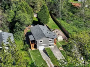 Tons of privacy and space around the house.