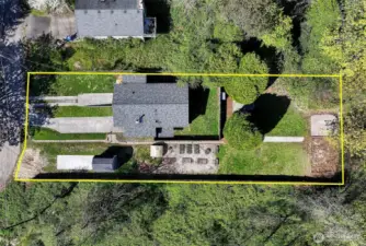Tons of privacy and space around the house.