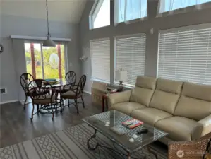 Full sliding glass doors to exit or enter the deck area or back ramp to the back yard. Pets can be safe on the deck or in the back yard as all are secure with fencing, etc.
