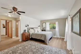 The large primary suite feels like your own private oasis.