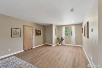 Another view of the expansive primary suite—flexible enough to become your own private living room, exercise space, or retreat.
