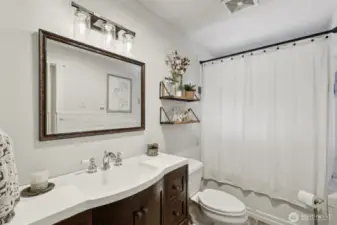 Main level full bathroom.