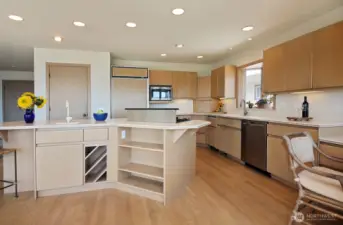 Large spacious kitchen with walk in pantry.