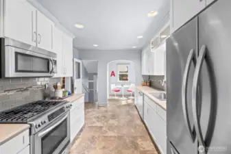 Updated kitchen with breakfast nook