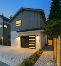 From the street, this is the Carriage House. The detached home sits behind.
